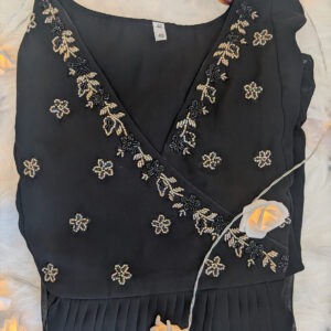 Georget black coloured hand work kurty