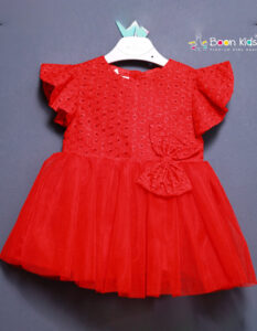 Red net frock