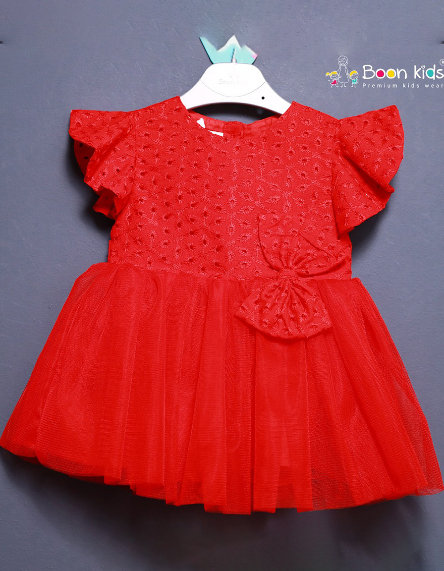 Red net frock